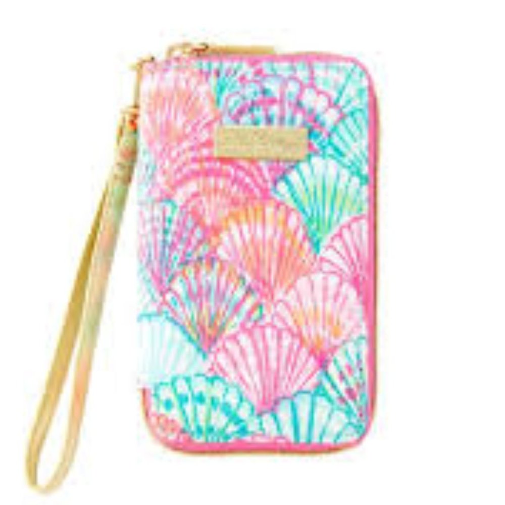 lilly pulitzer tiki palm iphone 6 wristlet-NWT